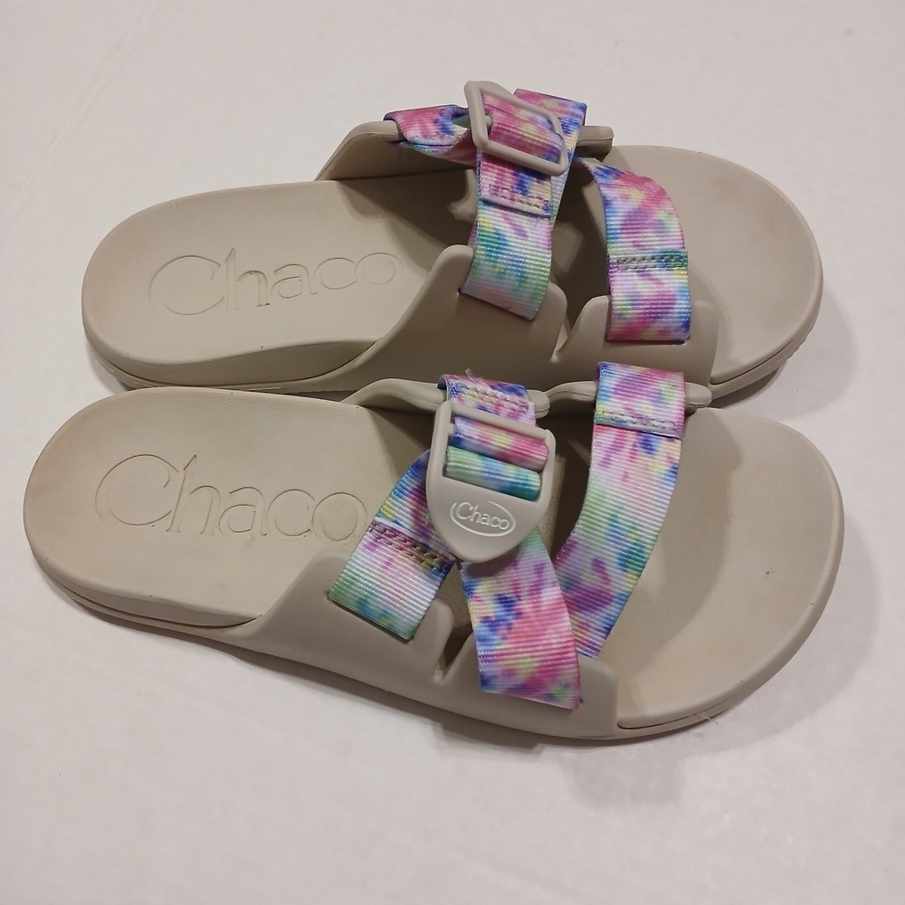 Chaco Women's 7 Chillos Slide Sandal Light Tie Dye Slip on comfort gypsy